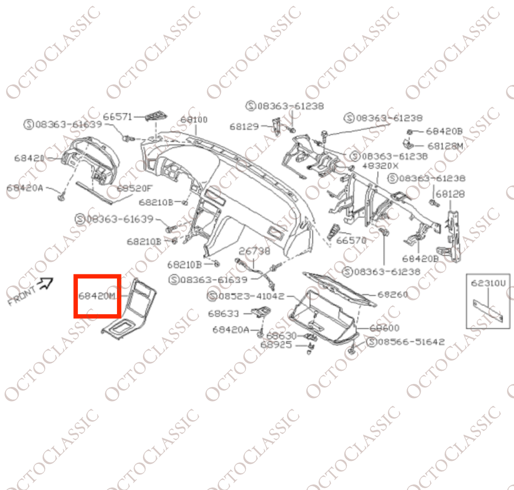 Nissan S13 180SX 200SX 240SX Consolle Centrale Cornice Cambio Radio LHD o RHD Nera 68260-40F00 Nissan S13 180SX 200SX 240SX Consolle Centrale Cornice Cambio Radio LHD o RHD Nera 68260-40F00
