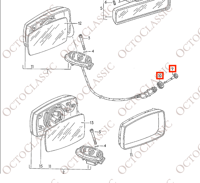 Audi 80 90 B3 B4 100 A6 C4 Ajuste Manual de Espejos Joystick Perilla Negra 893857519B Audi 80 90 B3 B4 100 A6 C4 Ajuste Manual de Espejos Joystick Perilla Negra 893857519B