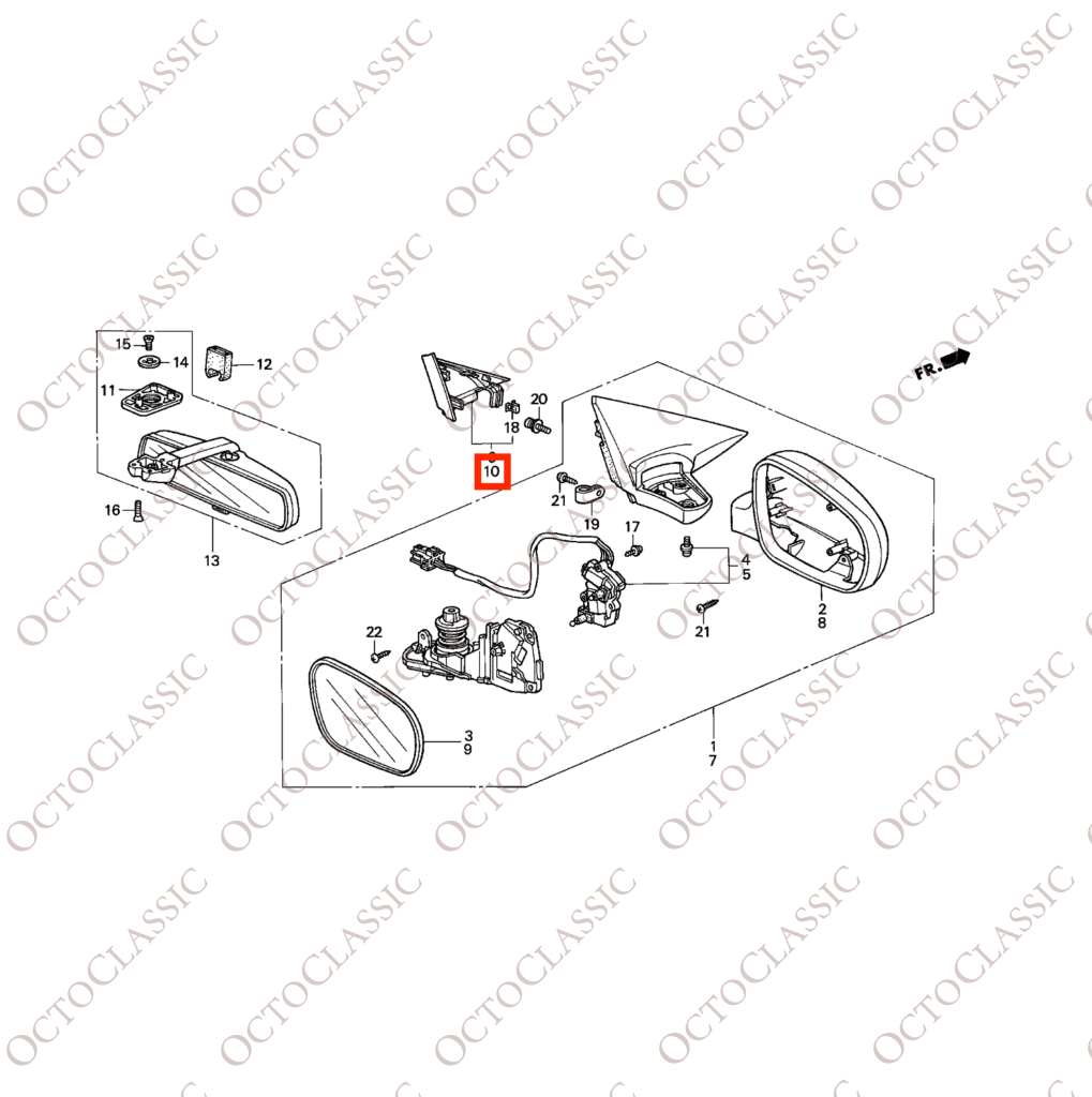 Honda Prelude V Cache Intérieur de Rétroviseur Électrique Gauche ou Droit Noir 76270-S30-0000 / 76220-S30-0000 Honda Prelude V Cache Intérieur de Rétroviseur Électrique Gauche ou Droit Noir 76270-S30-0000 / 76220-S30-0000