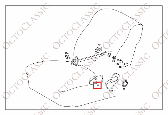 Mercedes C123 Couvercle Partie Inférieure Repose Sièges Gauche ou Droit A1239185130 / A1239185230 Mercedes C123 Couvercle Partie Inférieure Repose Sièges Gauche ou Droit A1239185130 / A1239185230