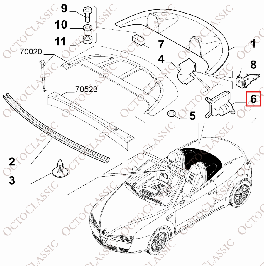 Alfa Romeo Spider Type 939 Motore per Tetto a Scorrimento di Ricambio 71747615 Alfa Romeo Spider Type 939 Motore per Tetto a Scorrimento di Ricambio 71747615