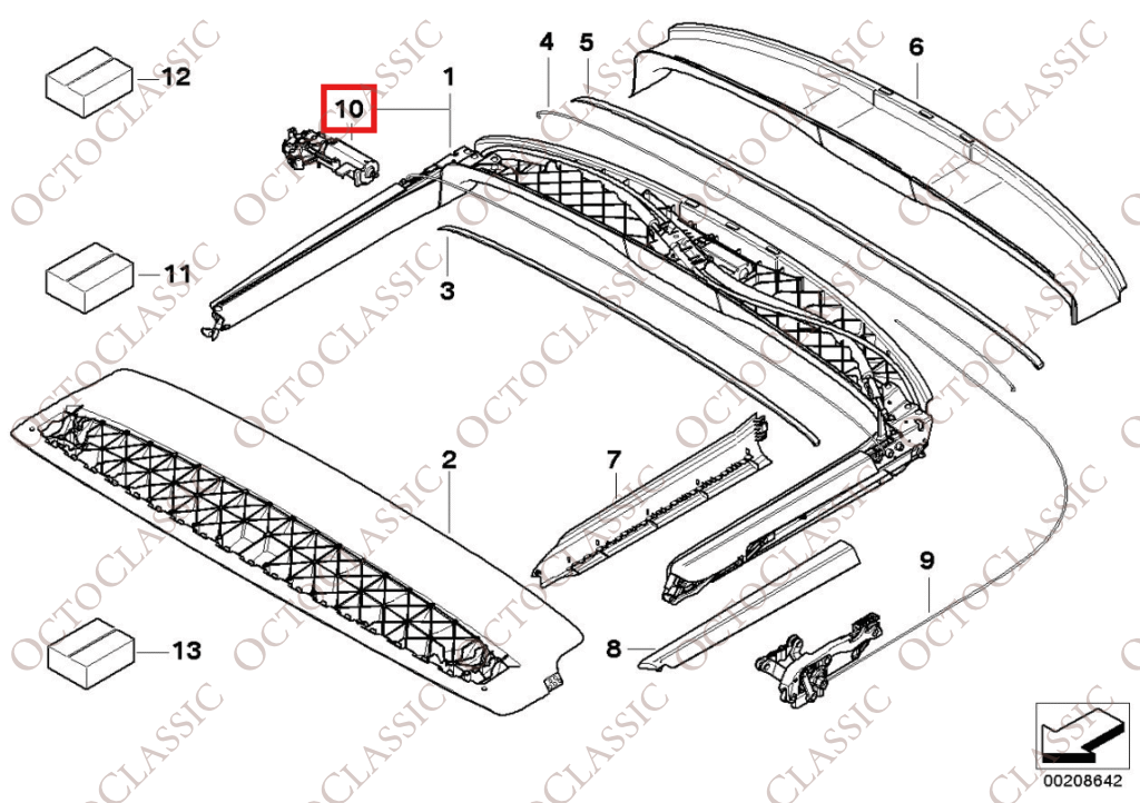 Moteur de Toit Ouvrant Mini Cooper R57 Remplacement Engrenage d’Entraînement 54342758446 Moteur de Toit Ouvrant Mini Cooper R57 Remplacement Engrenage d’Entraînement 54342758446