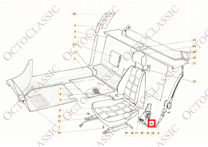 Ferrari 208 288 308 328 512 400 412 Copri bulloni per cinture di sicurezza inferiori Set di 2 nero Ferrari 208 288 308 328 512 400 412 Copri bulloni per cinture di sicurezza inferiori Set di 2 nero