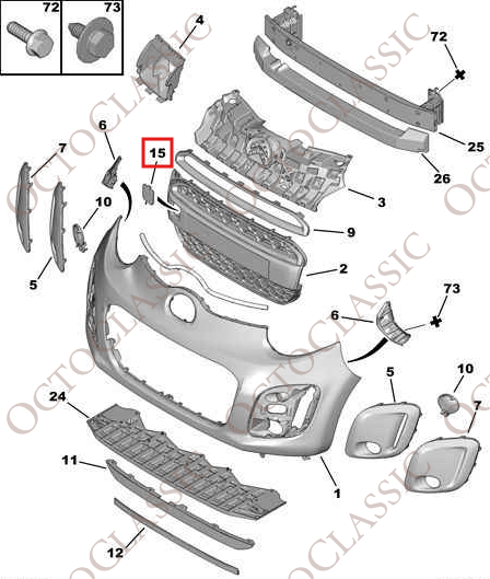 Citroen C1 Trim Towing Eye Front Black 52127-0H210 1612395280 Citroen C1 Trim Towing Eye Front Black 52127-0H210 1612395280