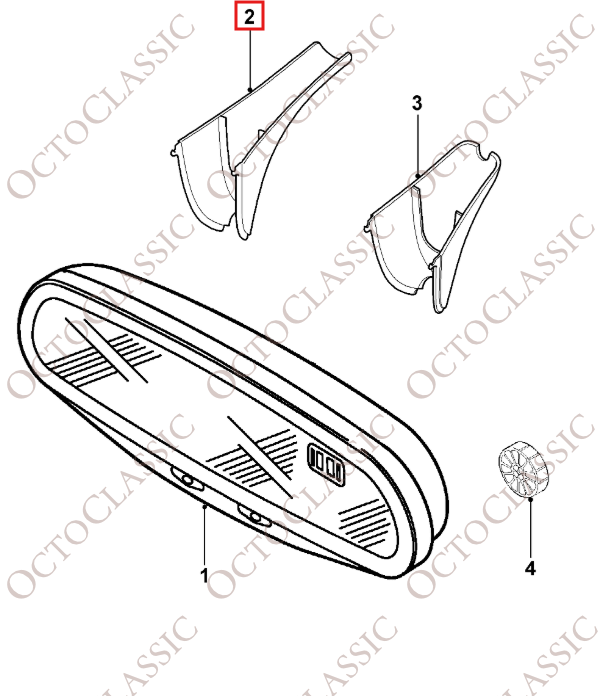 Jaguar S-Type X200 Mirror Stem Cover XR818615 Jaguar S-Type X200 Mirror Stem Cover XR818615