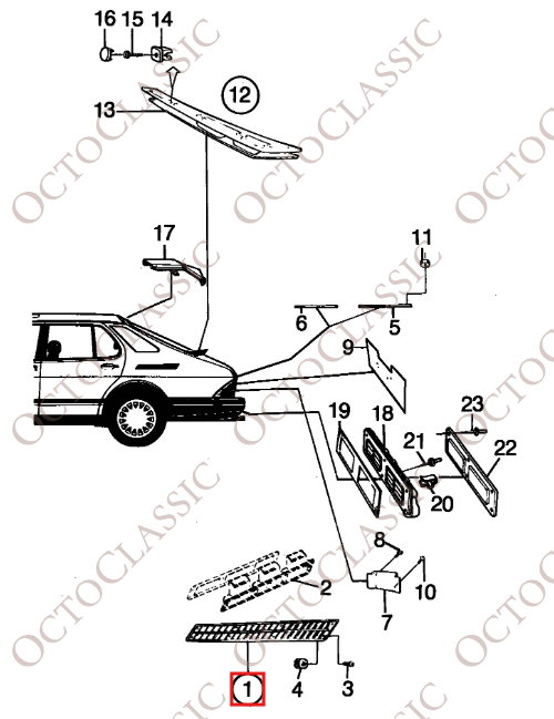 Saab 900 Seitenverkleidung hinten links oder rechts schwarz 825151 8287179 / 825152 8287187 Saab 900 Seitenverkleidung hinten links oder rechts schwarz 825151 8287179 / 825152 8287187
