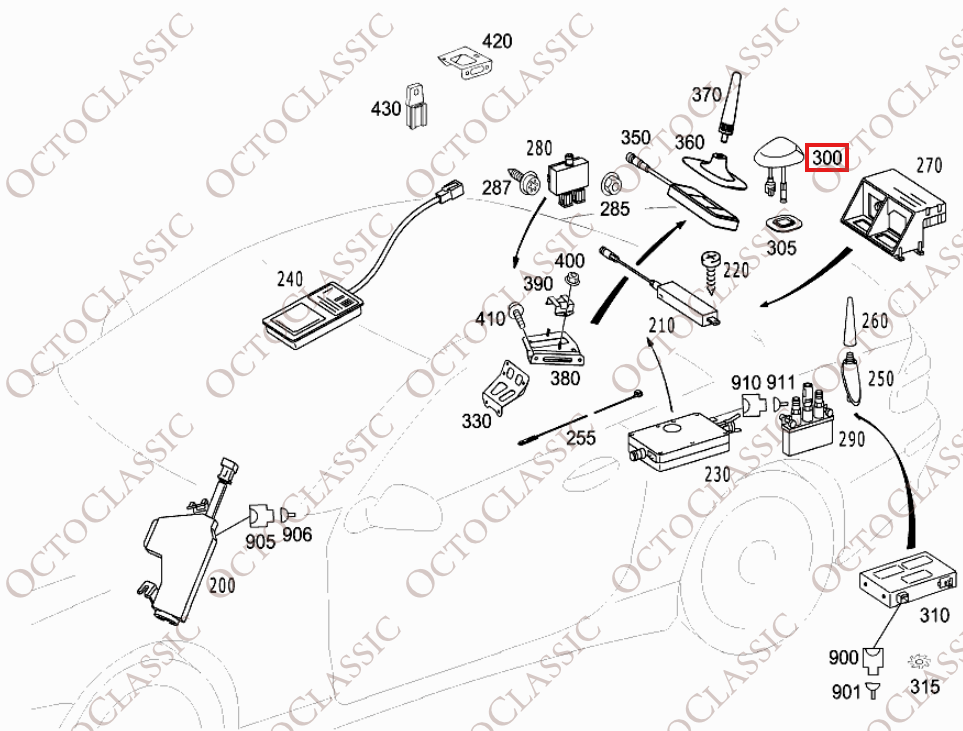 Tapa Antena GPS Mercedes R129 Imprimado A1298270231 Tapa Antena GPS Mercedes R129 Imprimado A1298270231