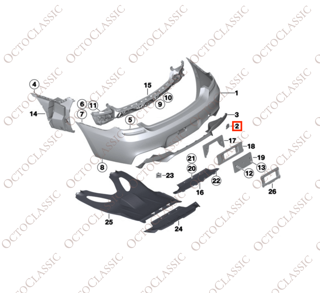 BMW M6 F12 / F13 Cache Capuchon Crochet Remorquage Arrière Apprêté 51128050383 BMW M6 F12 / F13 Cache Capuchon Crochet Remorquage Arrière Apprêté 51128050383