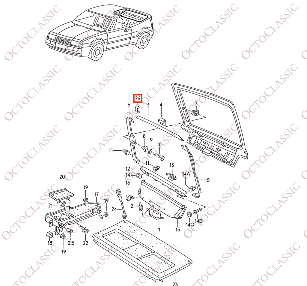 Volkswagen Corrado Halteclips für Heckklappenpolsterung 2 Stück schwarz 535867604 Volkswagen Corrado Halteclips für Heckklappenpolsterung 2 Stück schwarz 535867604