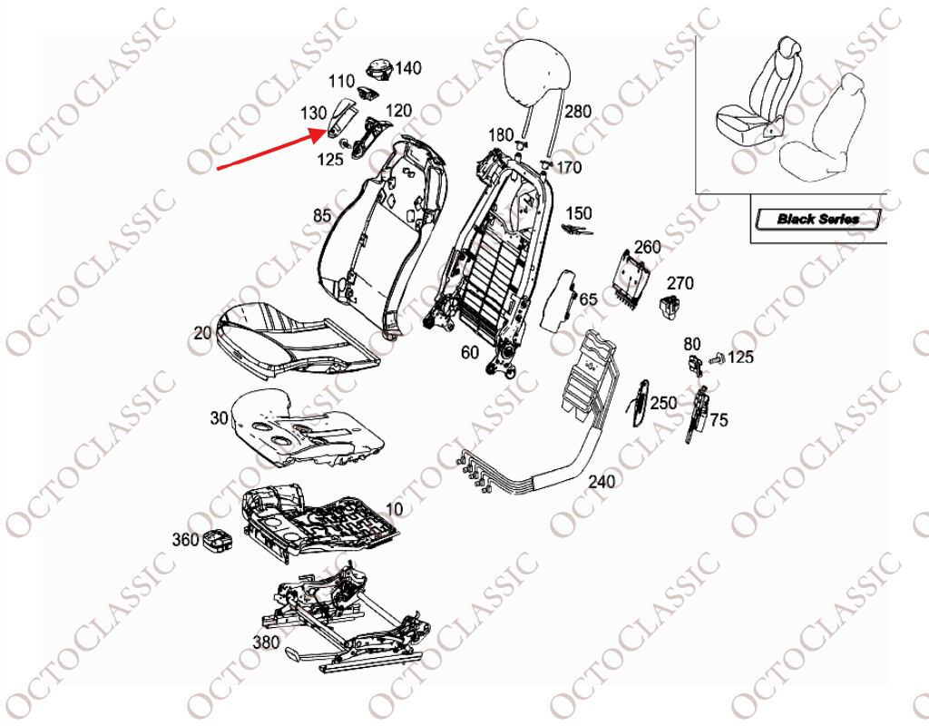 Mercedes W215 / R230 Asiento Superior Cinturón de Salida Recubrimiento Cubierta Izquierda o Derecha A2159182530 / A2159182630 Mercedes W215 / R230 Asiento Superior Cinturón de Salida Recubrimiento Cubierta Izquierda o Derecha A2159182530 / A2159182630