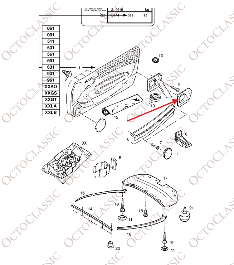 Opel Calibra Poignée de porte intérieure conducteur noire LHD ou RHD 90347659 Opel Calibra Poignée de porte intérieure conducteur noire LHD ou RHD 90347659