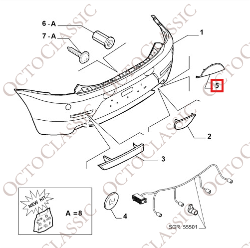 Alfa Romeo 147 Rear Bumper Tow Hook Cover Cap 156052196 Alfa Romeo 147 Rear Bumper Tow Hook Cover Cap 156052196