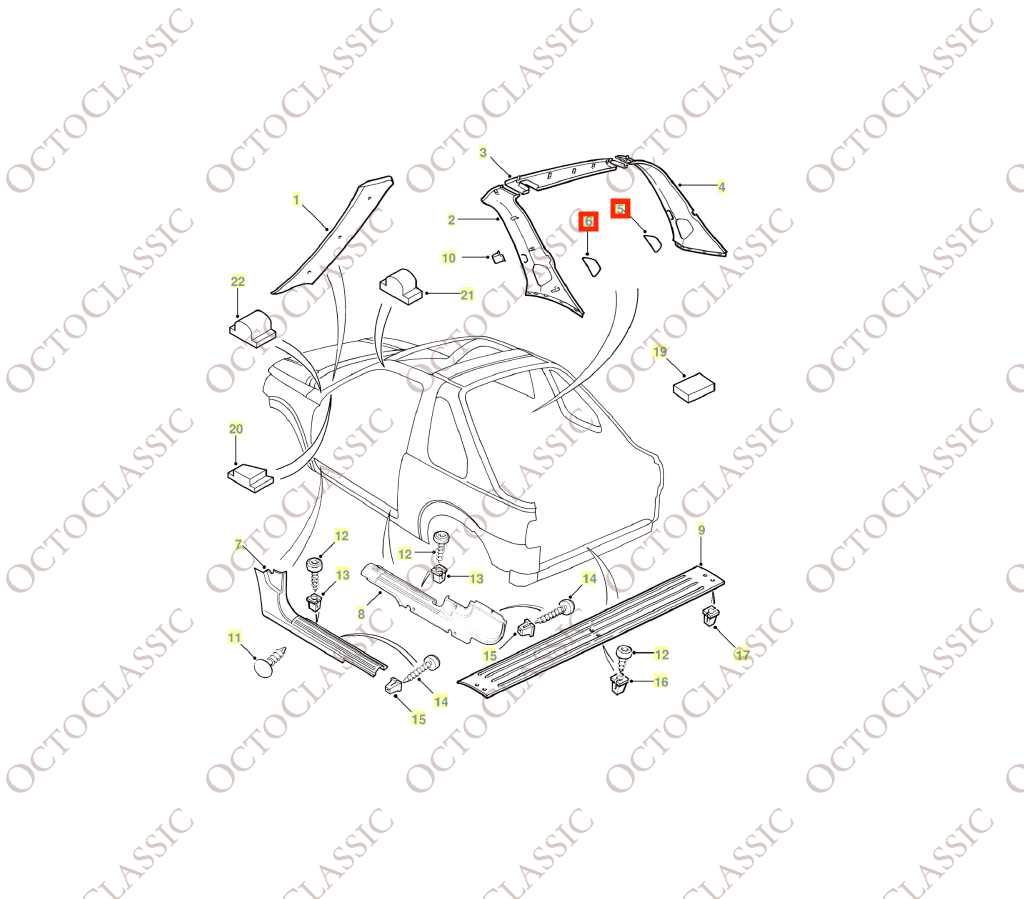 Land Rover Freelander L314 Tapicerka tylnego pasa bezpieczeństwa lewa lub prawa Wszystkie kolory EMZ000090PUY / EMZ000080PUY Land Rover Freelander L314 Tapicerka tylnego pasa bezpieczeństwa lewa lub prawa Wszystkie kolory EMZ000090PUY / EMZ000080PUY