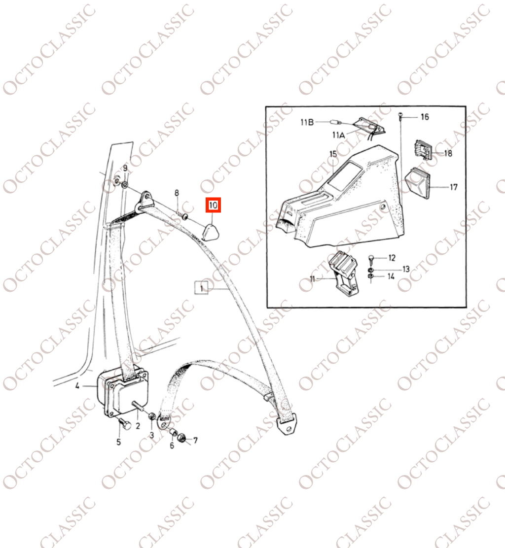Volvo 240 Cintura di sicurezza copri-bullone Set di 2 tutti i colori 681533 Volvo 240 Cintura di sicurezza copri-bullone Set di 2 tutti i colori 681533