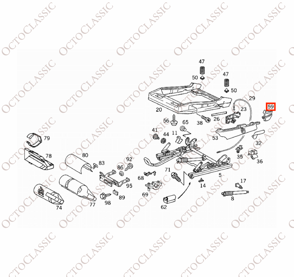 Mercedes SLK R170 / Chrysler Crossfire Recaro Recubrimiento lateral del asiento delantero Izquierda o Derecha Todos los colores A1709190520 / A1709190620 Mercedes SLK R170 / Chrysler Crossfire Recaro Recubrimiento lateral del asiento delantero Izquierda o Derecha Todos los colores A1709190520 / A1709190620