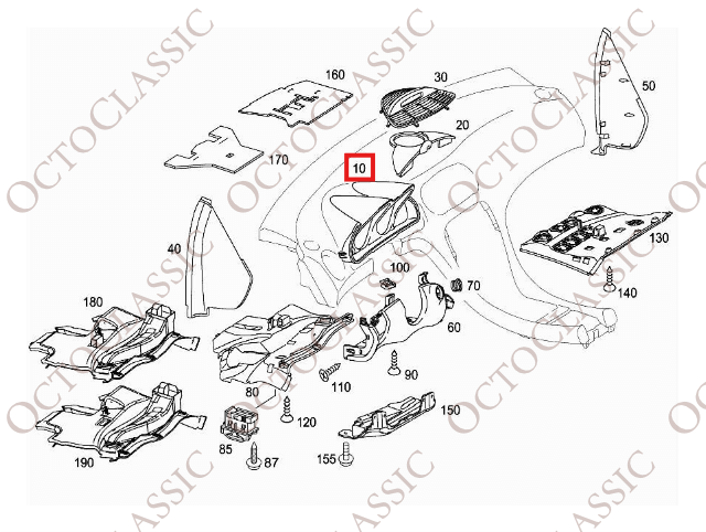 Mercedes R230 Strumento cluster tachimetro cornice A2306805636 Mercedes R230 Strumento cluster tachimetro cornice A2306805636