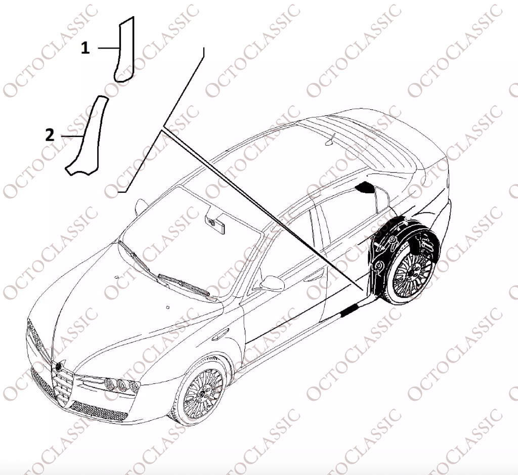 Alfa Romeo 159 Film Protecteur PPF pour Aile Arrière et Porte – Lot de 2 Gauche et Droite Alfa Romeo 159 Film Protecteur PPF pour Aile Arrière et Porte – Lot de 2 Gauche et Droite