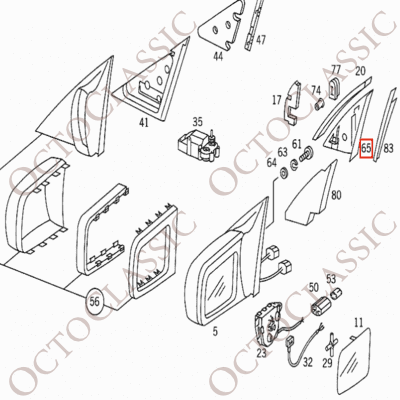 Mercedes W140 Interior Mirror Cover Left Or Right All Colors A1407200111 / A1407200211 Mercedes W140 Interior Mirror Cover Left Or Right All Colors A1407200111 / A1407200211