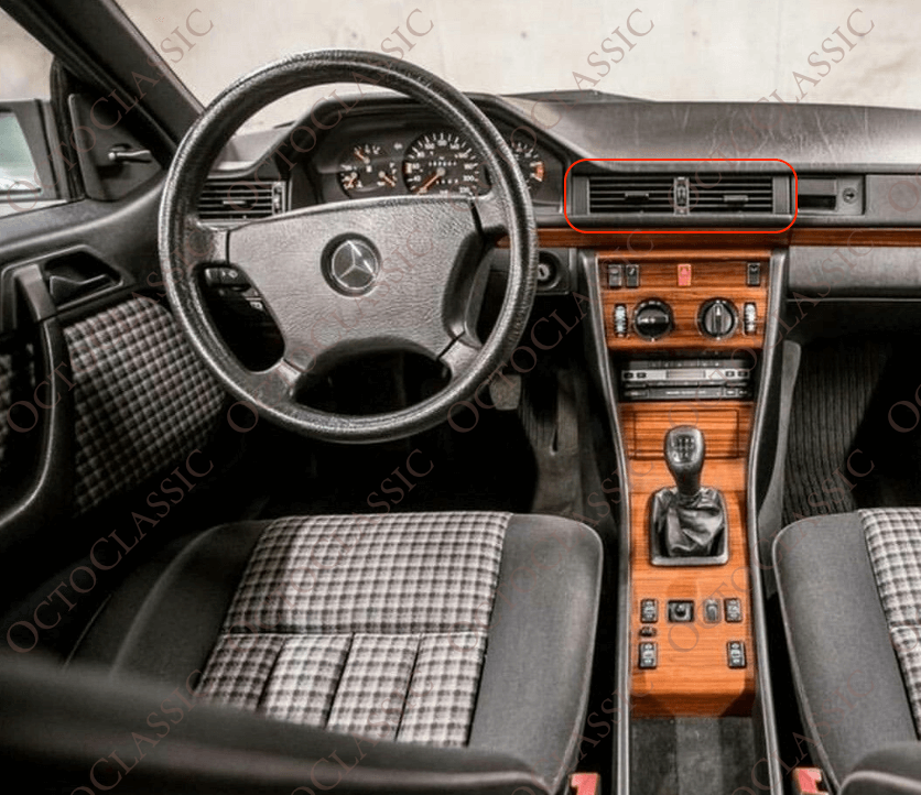 Mercedes W124 Griglia di aerazione del cruscotto A1248300754 Mercedes W124 Griglia di aerazione del cruscotto A1248300754