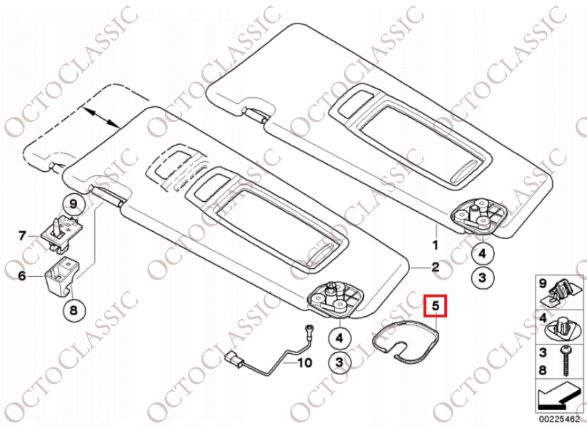 BMW X5 E70 Sonnenblende Abdeckung Satz von 2 51168037343 / 51168037344 BMW X5 E70 Sonnenblende Abdeckung Satz von 2 51168037343 / 51168037344