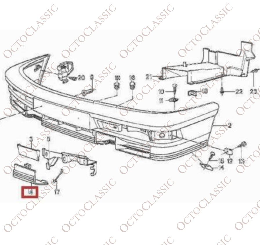 BMW E28 M Technic Cache pare-chocs avant gauche ou droite apprêtée 51111934657 / 51111934658 BMW E28 M Technic Cache pare-chocs avant gauche ou droite apprêtée 51111934657 / 51111934658
