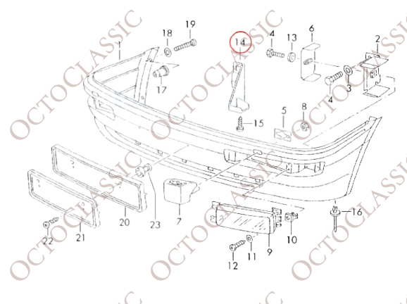AUDI 80 B3 B4 CABRIOLET COUPE 2.6 V6 FRONT BUMPER BRACKET MOUNT 895807266F AUDI 80 B3 B4 CABRIOLET COUPE 2.6 V6 FRONT BUMPER BRACKET MOUNT 895807266F