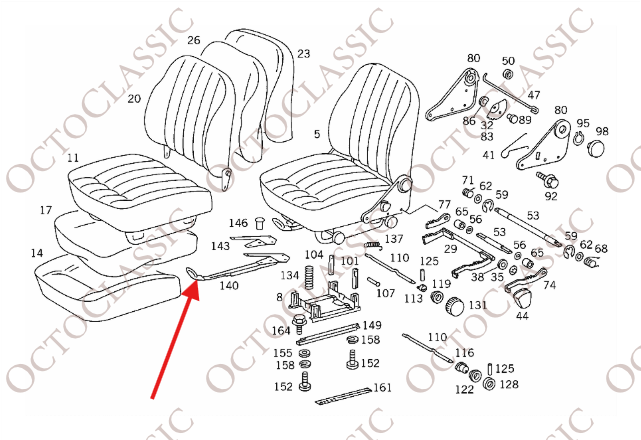 Mercedes W114 / W115 / W116 / W123 Seat Adjustment Lever Repair Kit Set Of 2 Black A1239100305 A1239100405 Mercedes W114 / W115 / W116 / W123 Seat Adjustment Lever Repair Kit Set Of 2 Black A1239100305 A1239100405