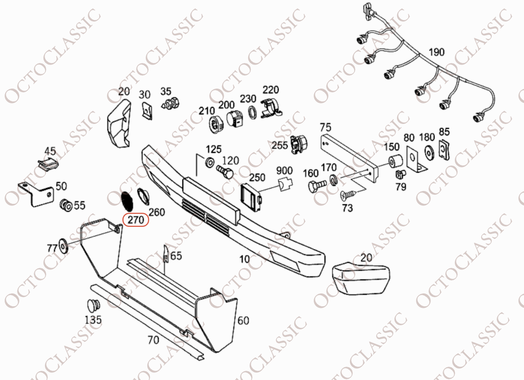 Mercedes-Benz Classe G W463 Pare-chocs avant Grille A4638850053 Mercedes-Benz Classe G W463 Pare-chocs avant Grille A4638850053