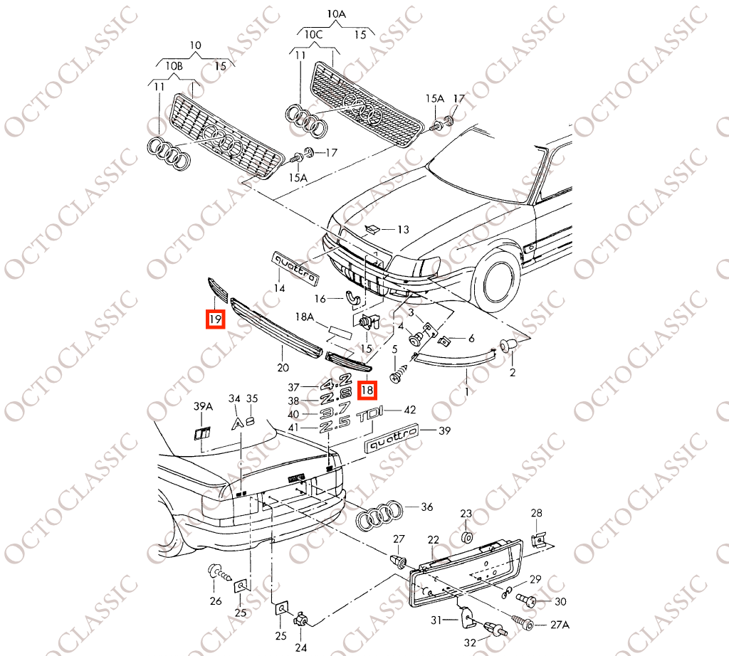 Audi A8 D2 Facelift Paraurti anteriore Fendinebbia Copertura Griglia Sinistra o Destra Nero 4D0853635A / 4D0853636A Audi A8 D2 Facelift Paraurti anteriore Fendinebbia Copertura Griglia Sinistra o Destra Nero 4D0853635A / 4D0853636A