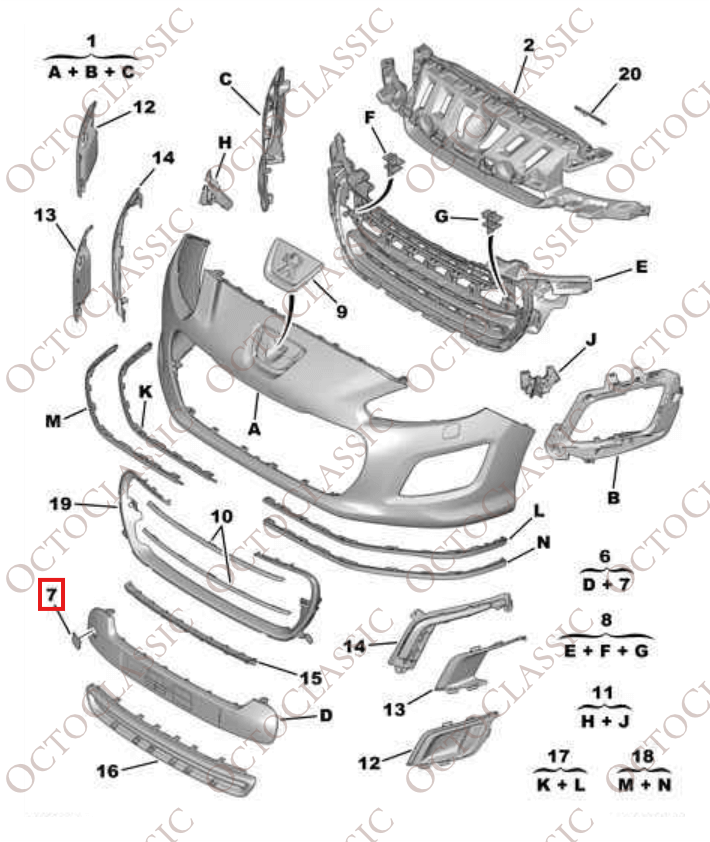 Peugeot 308 Cache pare-chocs avant Grille de pare-chocs noir 9680484977 Peugeot 308 Cache pare-chocs avant Grille de pare-chocs noir 9680484977