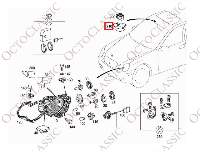 Mercedes W203 Light Rain Sensor Cover Trim A2038220135 Mercedes W203 Light Rain Sensor Cover Trim A2038220135