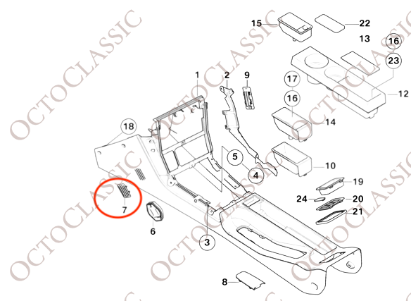BMW Z3 Couvercle de garniture de console centrale NEUF (3 compact 8398996 51168398996) BMW Z3 Couvercle de garniture de console centrale NEUF (3 compact 8398996 51168398996)