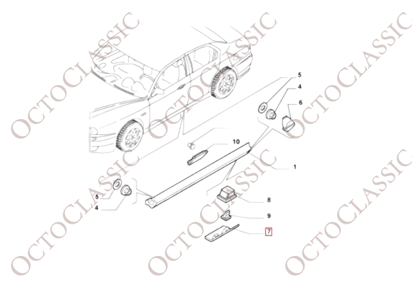 Alfa Romeo 156 Version Sport Capuchon de point d’ancrage de jupe gauche ou droite (156019187 / 156019191) Alfa Romeo 156 Version Sport Capuchon de point d’ancrage de jupe gauche ou droite (156019187 / 156019191)
