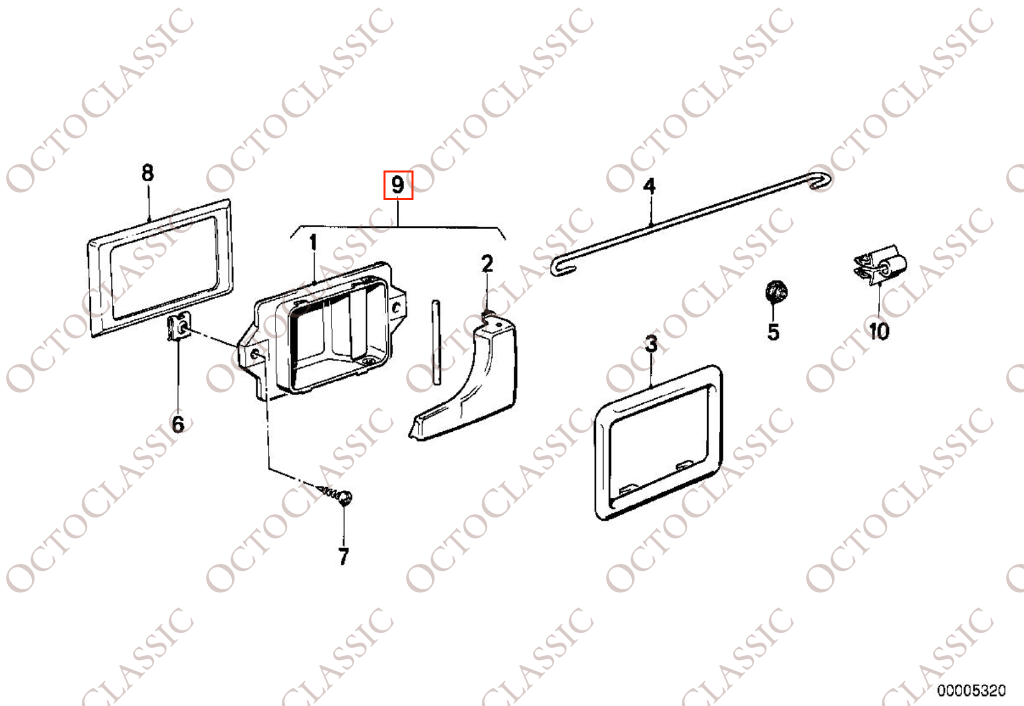BMW E30 / E28 Maniglia interna porta Set di 2 sinistra e destra 51211926305 / 51211926306 BMW E30 / E28 Maniglia interna porta Set di 2 sinistra e destra 51211926305 / 51211926306