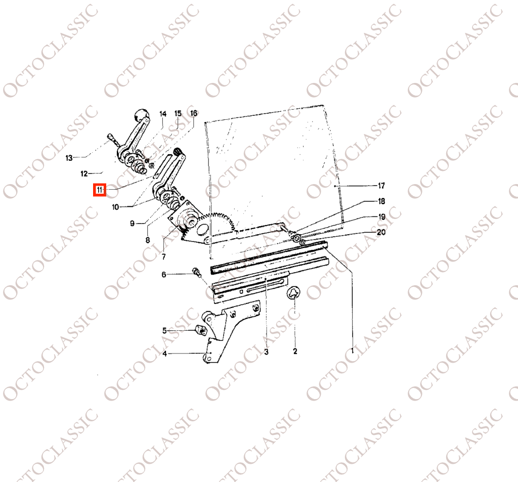 BMW E3 / E9 / E12 Couvercle de manivelle de fenêtre Set Of 2 51321801003 BMW E3 / E9 / E12 Couvercle de manivelle de fenêtre Set Of 2 51321801003