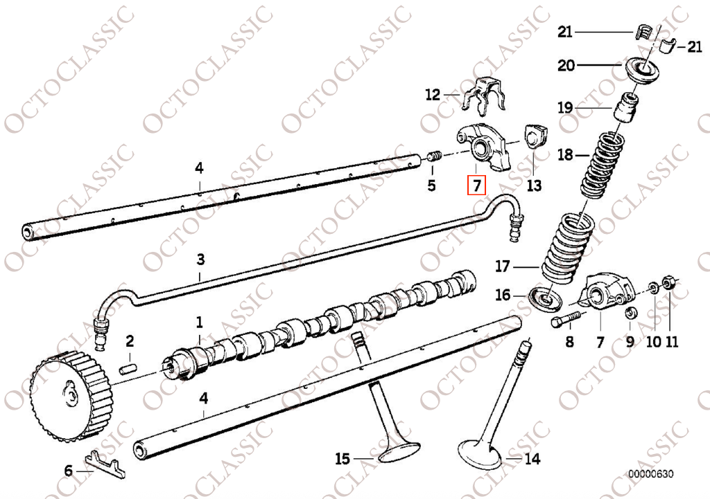 BMW E12 / E21 / E28 / E34 / E30 balancín para motores de 6 cilindros Juego de 2 11331271429 BMW E12 / E21 / E28 / E34 / E30 balancín para motores de 6 cilindros Juego de 2 11331271429