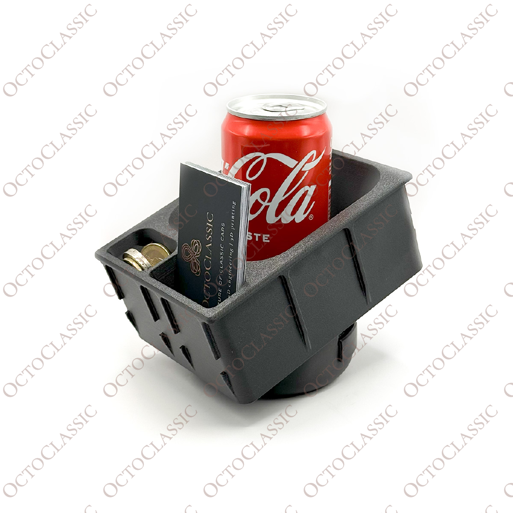 Mercedes R129 SL Support de gobelets personnalisé avec récipients – Remplacement de la boîte de rangement de la console centrale Mercedes R129 SL Support de gobelets personnalisé avec récipients – Remplacement de la boîte de rangement de la console centrale
