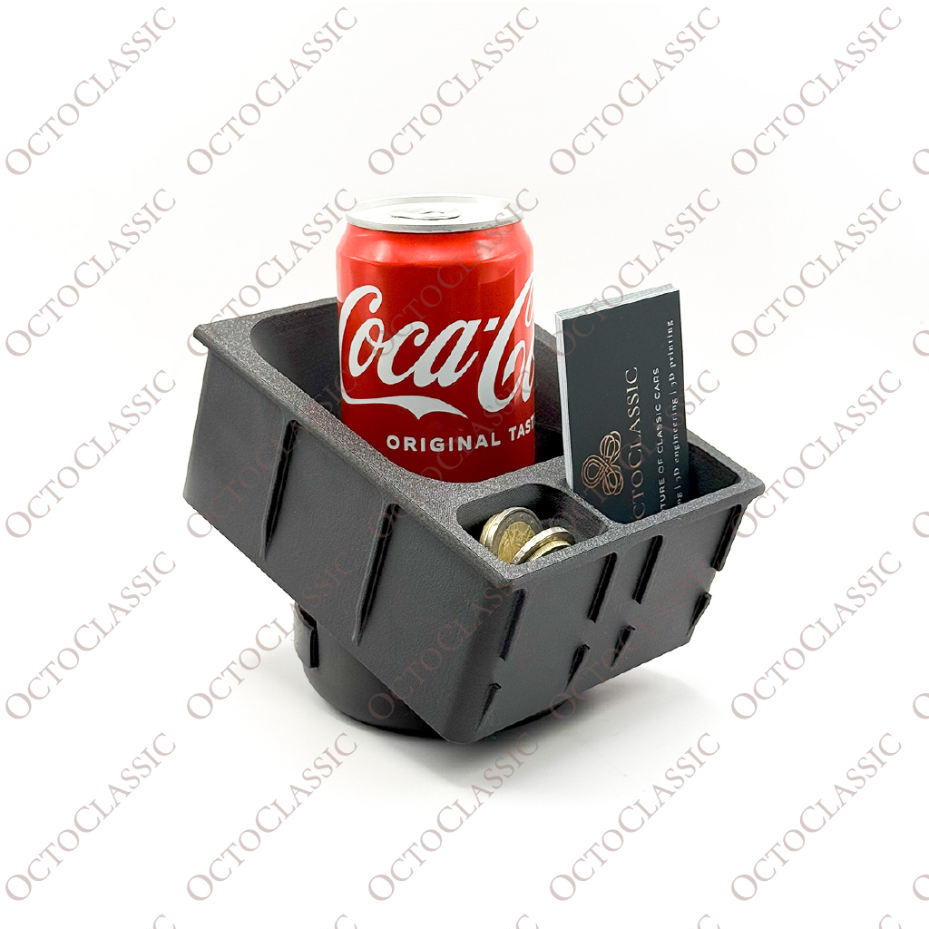 Mercedes R129 SL Support de gobelets personnalisé avec récipients – Remplacement de la boîte de rangement de la console centrale Mercedes R129 SL Support de gobelets personnalisé avec récipients – Remplacement de la boîte de rangement de la console centrale
