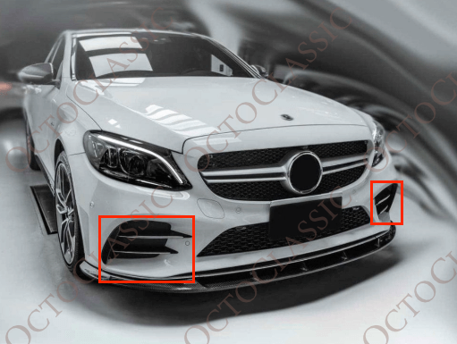 Mercedes W205 Set di 2 coperture per fendinebbia destra e sinistra A2058857202 / A2058857302 Mercedes W205 Set di 2 coperture per fendinebbia destra e sinistra A2058857202 / A2058857302