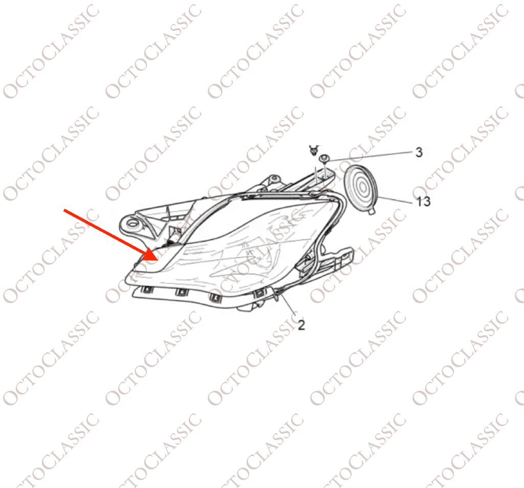 Osłona spryskiwacza reflektora Maserati Quattroporte M156, lewa lub prawa, chromowana 673000036 / 673000037 Osłona spryskiwacza reflektora Maserati Quattroporte M156, lewa lub prawa, chromowana 673000036 / 673000037
