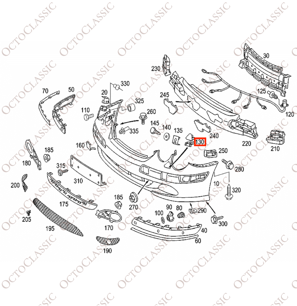 Mercedes CL W215 AMG Tapa del Lavafaros Izquierda o Derecha Imprimada A2158800705 / A2158800805 Mercedes CL W215 AMG Tapa del Lavafaros Izquierda o Derecha Imprimada A2158800705 / A2158800805