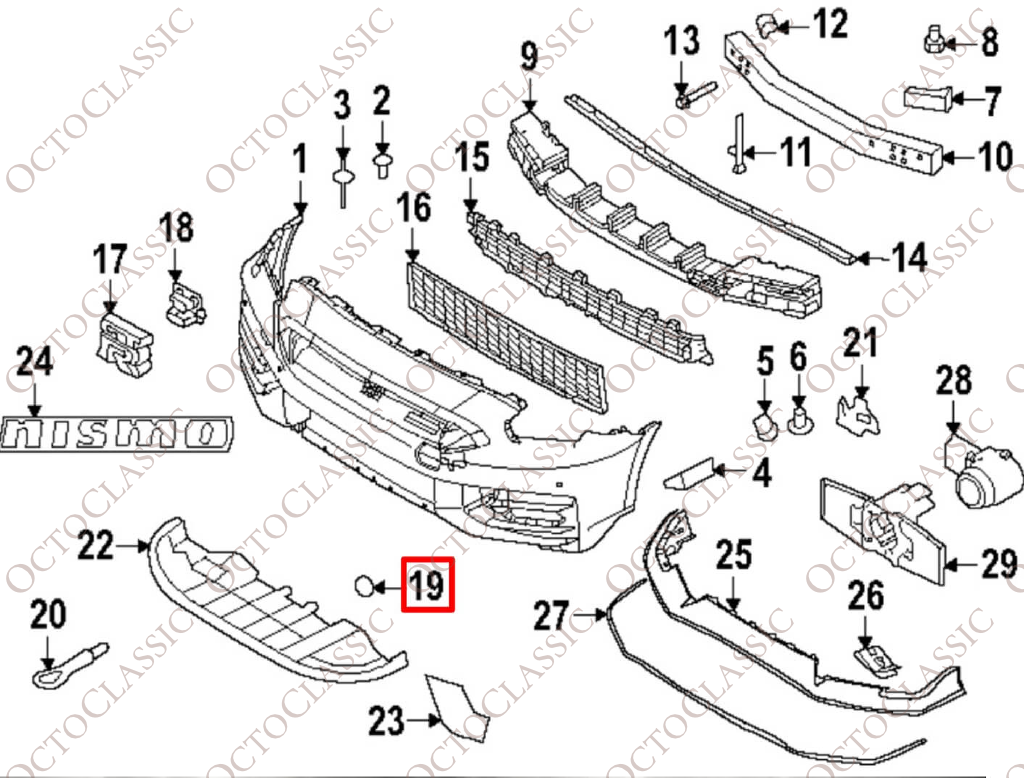 Nissan GT-R Frontstoßstange Abschlepphakenhalterung Abdeckung Grundiert 622A0-6AV0A Nissan GT-R Frontstoßstange Abschlepphakenhalterung Abdeckung Grundiert 622A0-6AV0A