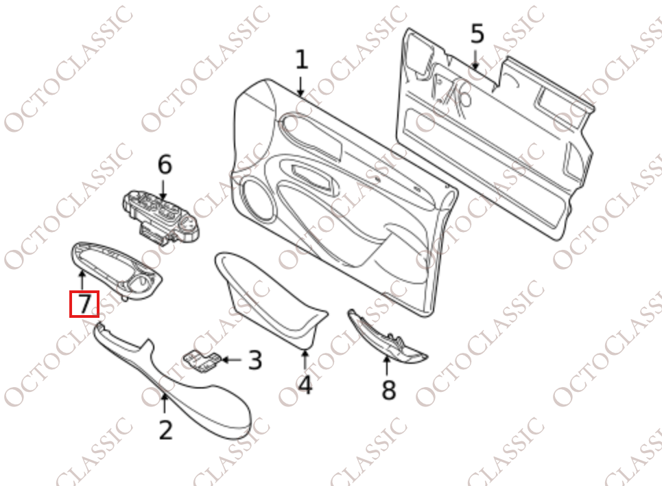 Jaguar XJ8 X308 Coperchio dell’interruttore del finestrino della porta anteriore del passeggero LHD o RHD GNC1385GA / GNC1385HA Jaguar XJ8 X308 Coperchio dell’interruttore del finestrino della porta anteriore del passeggero LHD o RHD GNC1385GA / GNC1385HA