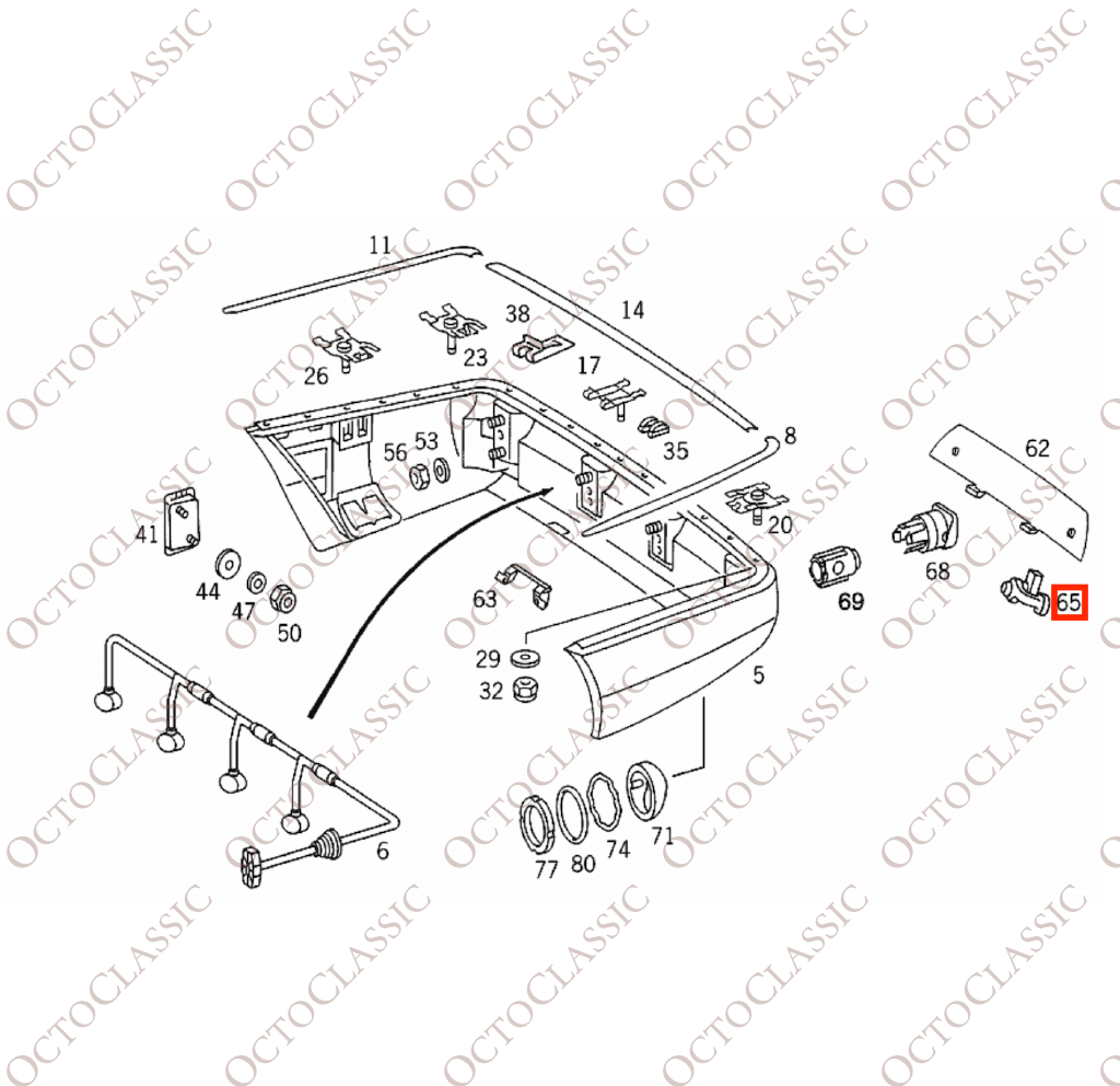 Mercedes W140 Parachoques trasero del enganche del remolque Cubierta Clip Clip Set Primed A1408800287 Mercedes W140 Parachoques trasero del enganche del remolque Cubierta Clip Clip Set Primed A1408800287