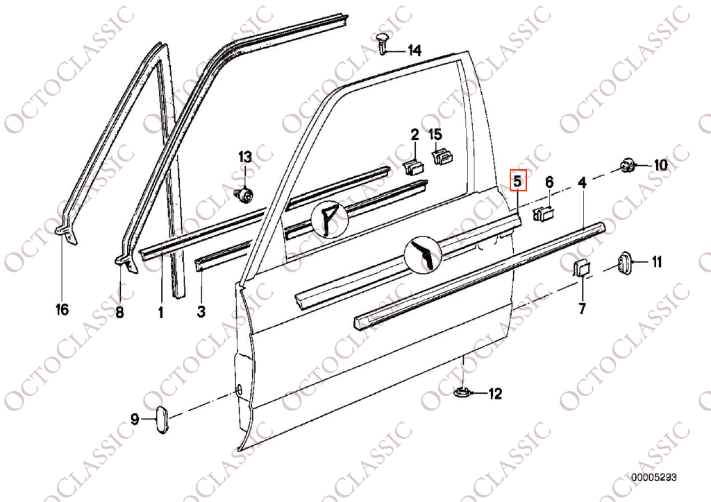 BMW E30 Sedan Door Weather Strip Outer Left Or Right 51211913057 / 51211913058 BMW E30 Sedan Door Weather Strip Outer Left Or Right 51211913057 / 51211913058