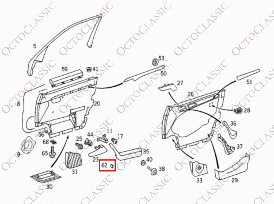 Mercedes W202 pannello porta pannello di rivestimento vite set di 2 tutti i colori A2027270488 Mercedes W202 pannello porta pannello di rivestimento vite set di 2 tutti i colori A2027270488