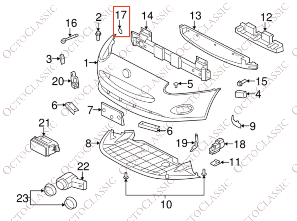 Jaguar XK Pare-chocs avant Anneau de remorquage C2P2525XXX Jaguar XK Pare-chocs avant Anneau de remorquage C2P2525XXX