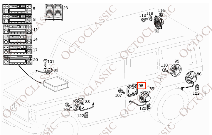 Mercedes W463 Lautsprecherabdeckung, schwarz (G-Klasse, 300GE, G320, G500) A0008202812 Mercedes W463 Lautsprecherabdeckung, schwarz (G-Klasse, 300GE, G320, G500) A0008202812