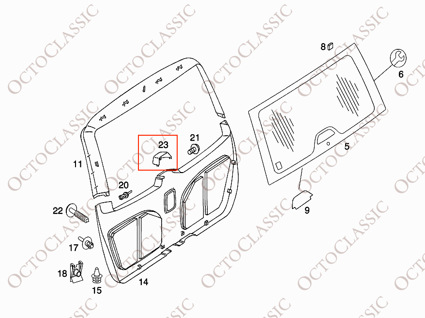 Mercedes W163 ML Couvercle du troisième feu de freinage Toutes les couleurs A1637470087 Mercedes W163 ML Couvercle du troisième feu de freinage Toutes les couleurs A1637470087