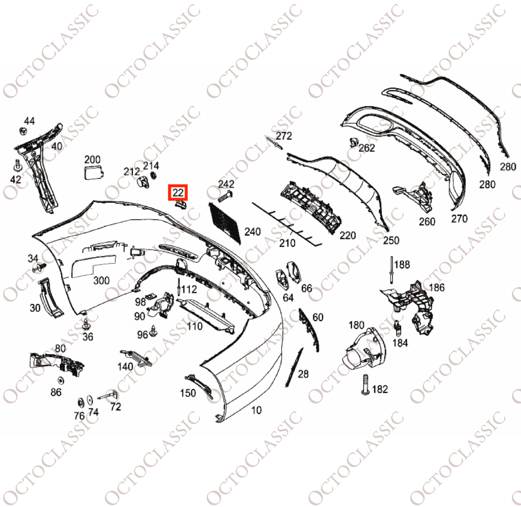 Mercedes W205 AMG Paraurti posteriore Gancio di traino Tappo di copertura primerizzato A2058851624 Mercedes W205 AMG Paraurti posteriore Gancio di traino Tappo di copertura primerizzato A2058851624